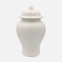 Ginger Jar Off-White Egg Shaped Stirling Temple Jar Minimalist Ceramic