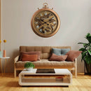 Gold Chronograph Gear Wall Clock 62cm