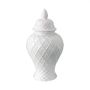 Hamptons Diamond Embossed Ceramic Jar