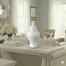Hamptons Diamond Embossed Ceramic Jar