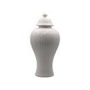 Hamptons Style White Ceramic Ginger Jar