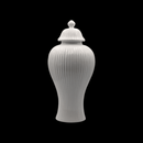 Hamptons Style White Ceramic Ginger Jar