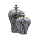 Hand-Painted Blue Bird Floral 30cm Jar