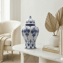 Hand-Painted Chinoiserie Floral Statement Jar
