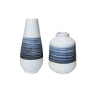 Handcrafted Floral Boho Ceramic Vase Duo