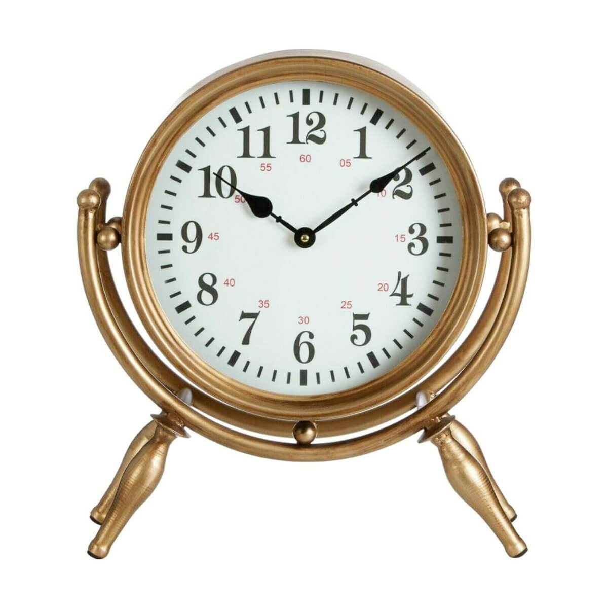 Hayden Gold Angled Legs Table Clock 34cm