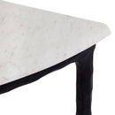 Heston Black Marble Demilune Console Table