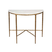 Heston Marble Half Moon Console Table