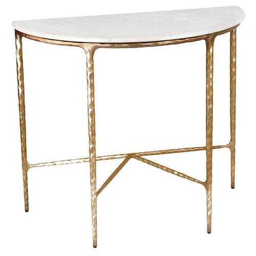 Heston Marble Half Moon Console Table