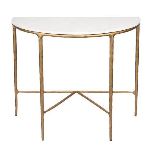 Heston Marble Half Moon Console Table