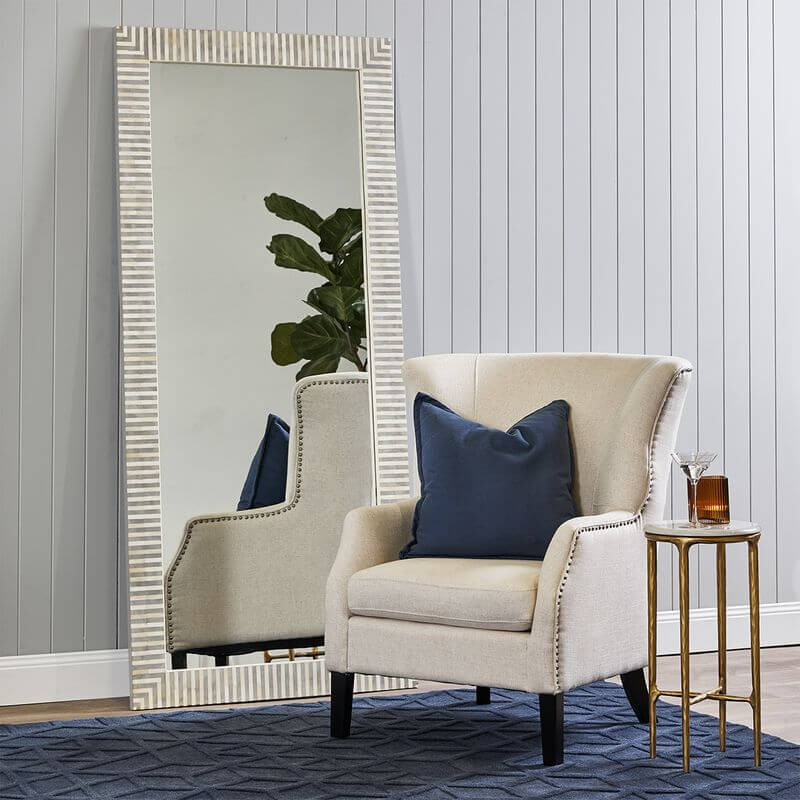 Heston Petite Marble Side Table with Brass Frame