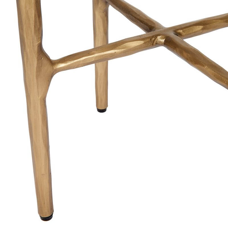 Heston Petite Marble Side Table with Brass Frame