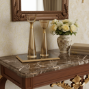 Luxury Crystal and Bronze Candle Holder Set