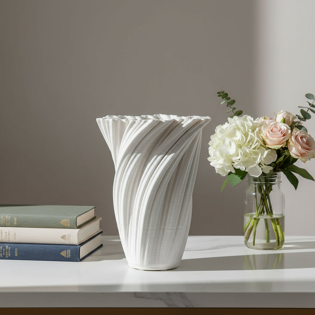 Innovative 3D Printed Porcelain Flower Vase