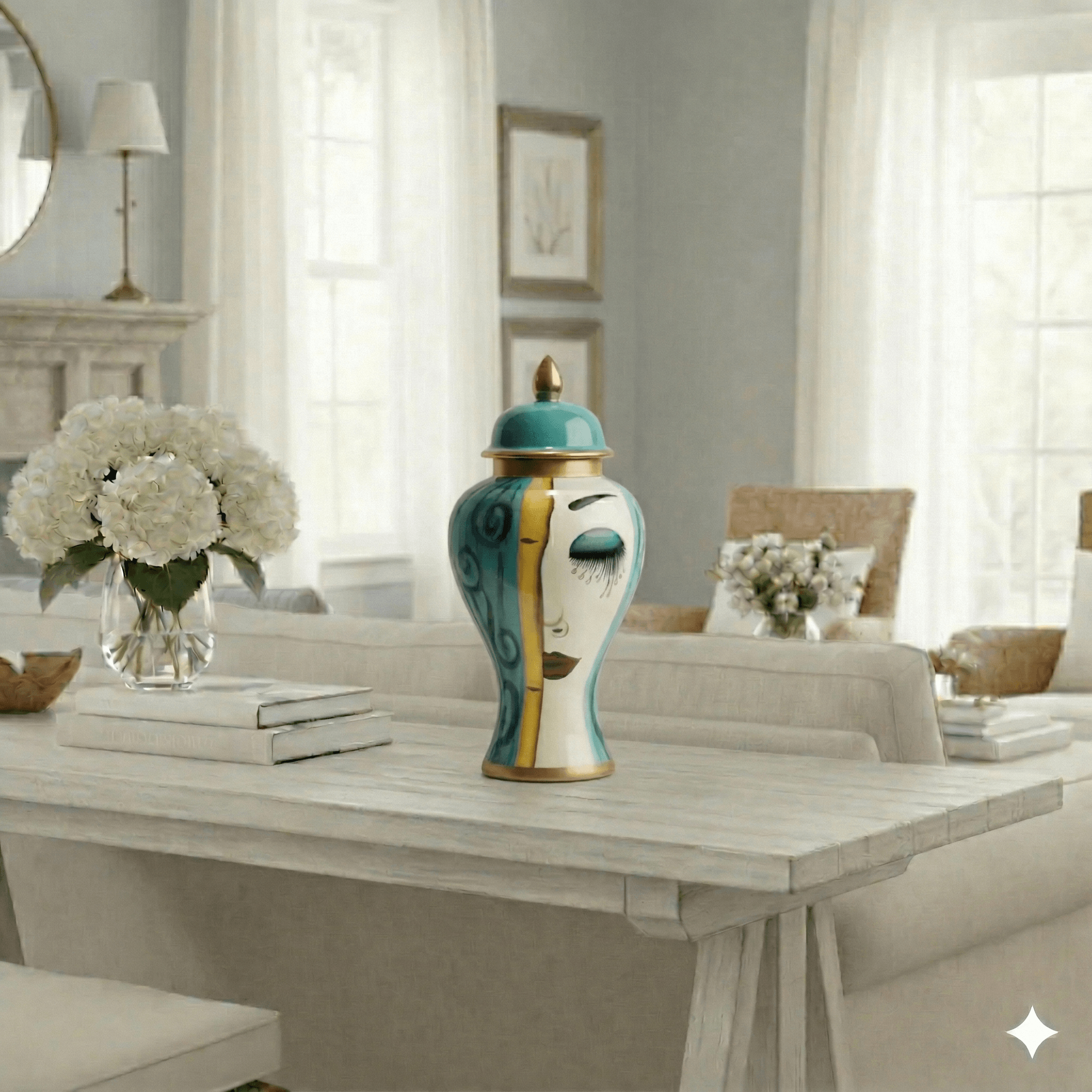 Isabella Art Deco Ceramic Floor Statement Jar