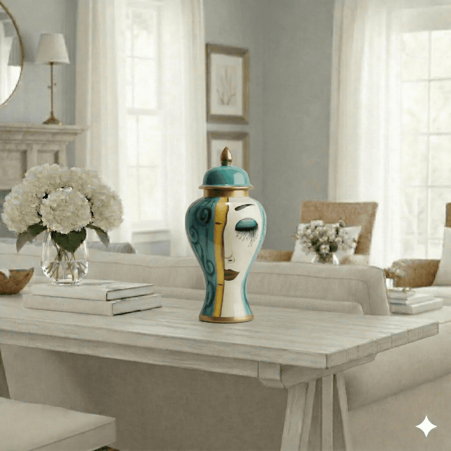 Isabella Art Deco Ceramic Floor Statement Jar