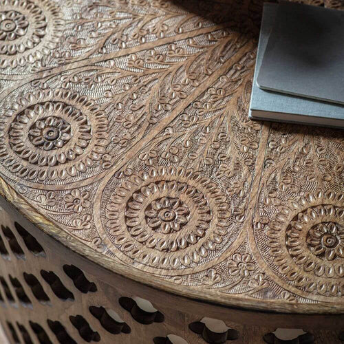 Jaipur Mango Wood Round Coffee Table 82cm