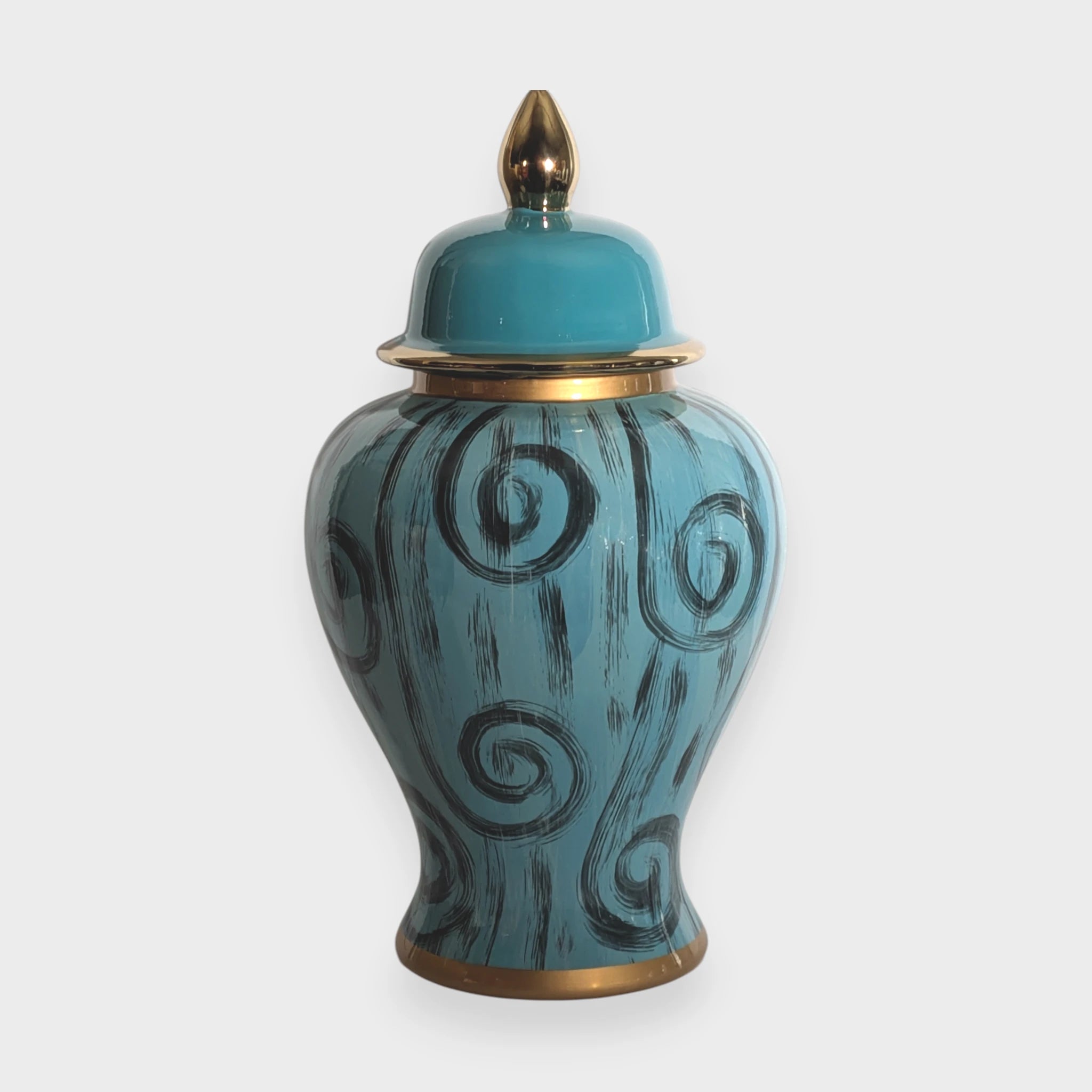 Abstract Face Ceramic Ginger Jar - 39cm