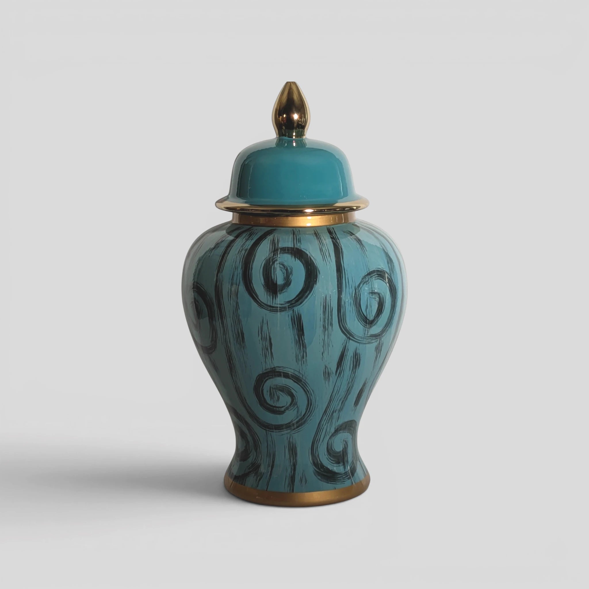 Abstract Face Ceramic Ginger Jar - 39cm