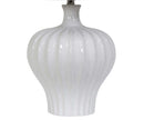 Justina Fluted White Ceramic Table Lamp 68cm