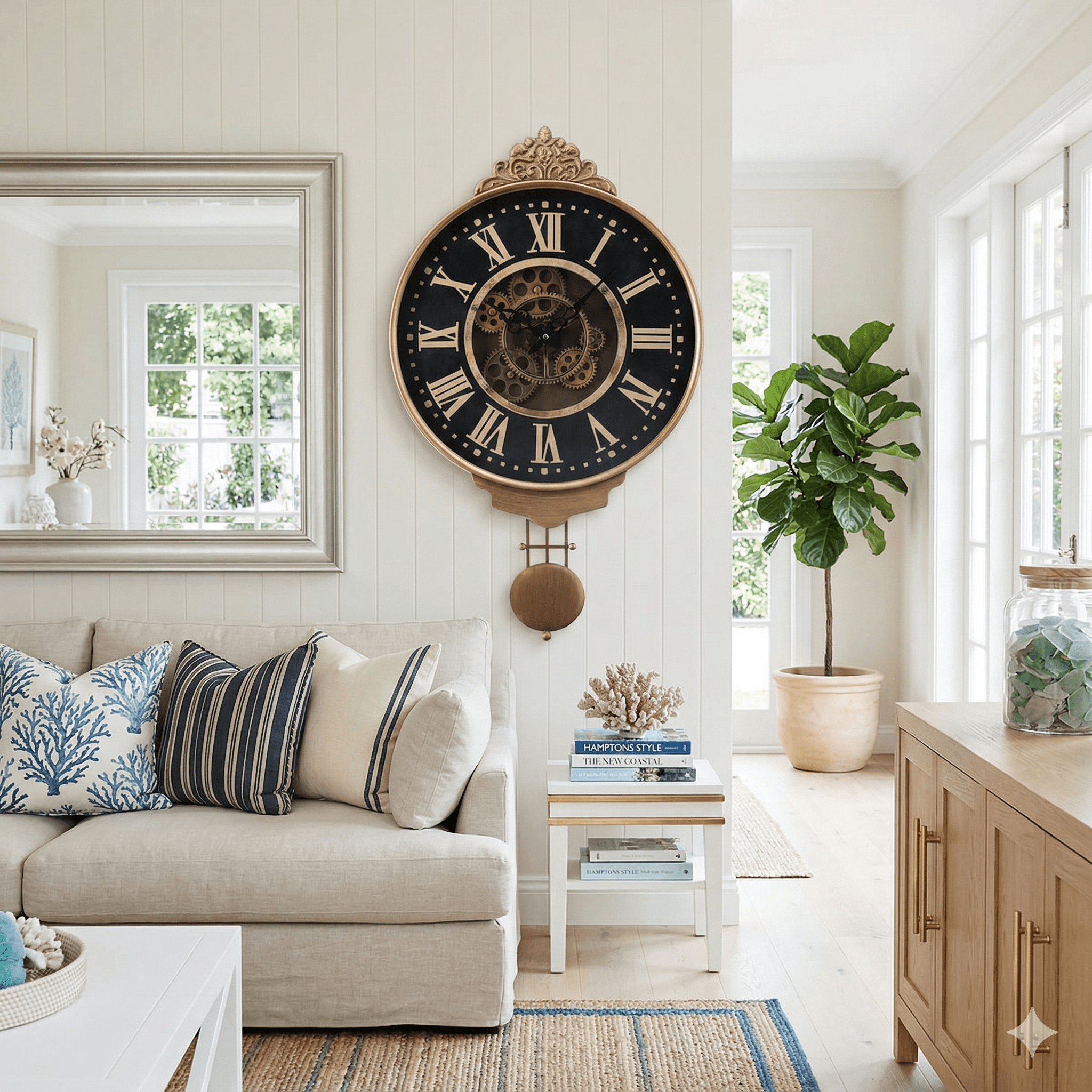 Kent Vintage Pendulum Wall Clock 63cm