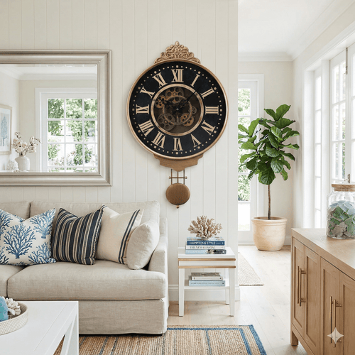 Kent Vintage Pendulum Wall Clock 63cm