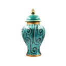 Large Art Deco Face Motif Ceramic Jar Set