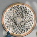 Large Round Wood Wall Art Frame 75cm