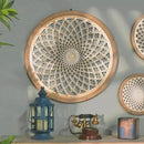 Large Round Wood Wall Art Frame 75cm