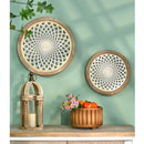 Large Round Wood Wall Art Frame 75cm