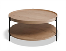 Layer Natural Wood Round Coffee Table 90cm