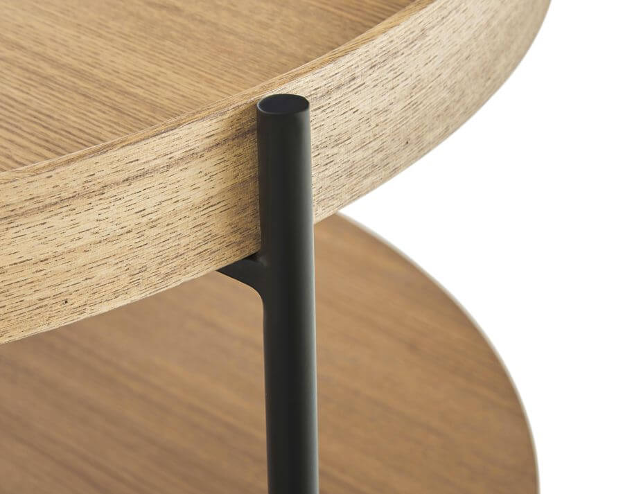 Layer Natural Wood Round Coffee Table 90cm