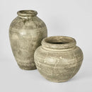 Leo Tall Grey Terracotta Urn