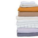 Linen Cover Bed Set Ginger Pinstripe - King & Queen