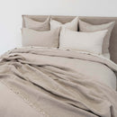 Linen Doona Cover Bed Set - King & Queen - Natural