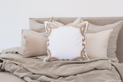Linen Doona Cover Bed Set - King & Queen - Natural