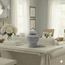 Low Profile Pastel Textured Ceramic Jar