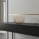 Luxe Gold Fruit Bowl - Glass and Metal Centerpiece