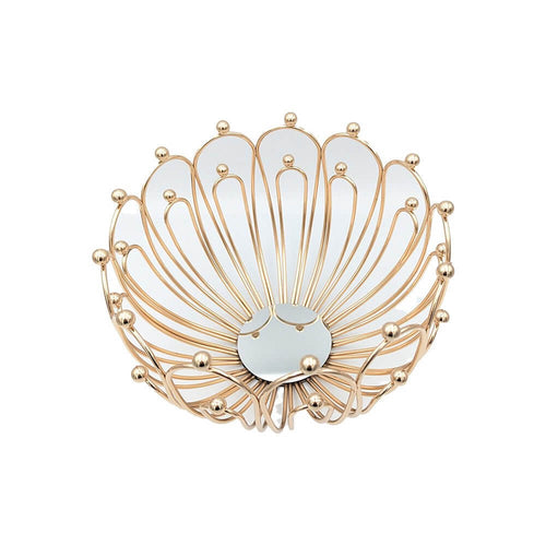 Luxe Gold Fruit Bowl - Glass and Metal Centerpiece