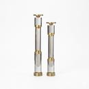 Luxury Acrylic & Brass Pillar Candle Holders