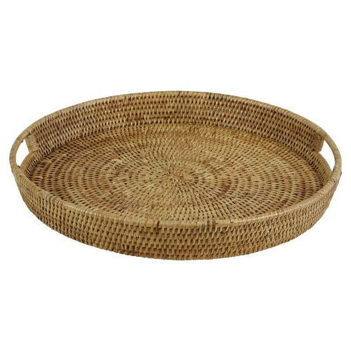 Mandalay Handwoven Oval Rattan Tray