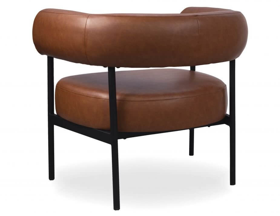 Marlowe Retro Brandy PU Occasional Chair