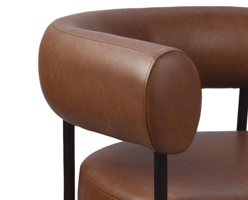 Marlowe Retro Brandy PU Occasional Chair