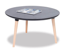 Massa Natural Black Round Coffee Table 80cm