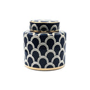 Matisse Navy Gold Fine Ceramic Jar Small