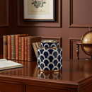 Matisse Navy Gold Fine Ceramic Jar Small