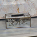 Mercury Champagne Mirrored Tissue Box Gold