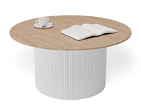 Mimi Natural White Round Coffee Table 80cm