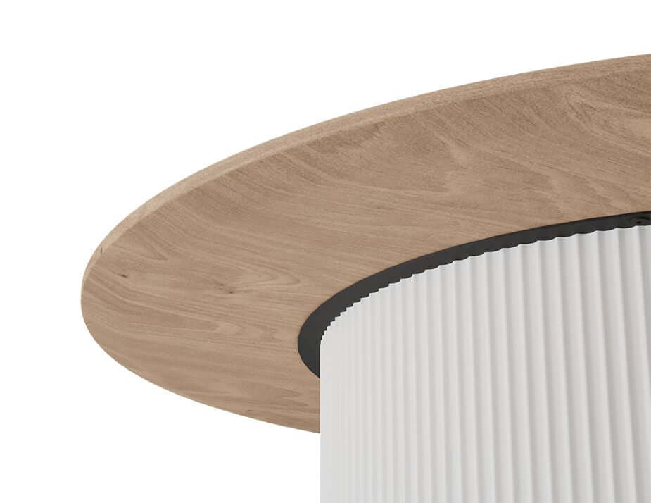 Mimi Natural White Round Coffee Table 80cm