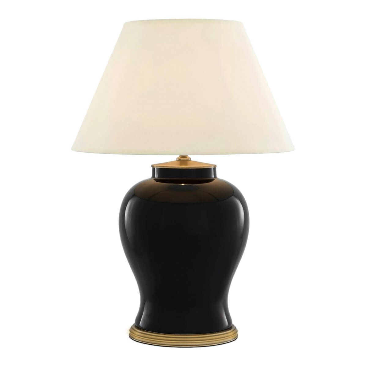 Modern Black Ceramic Table Lamp 51cm